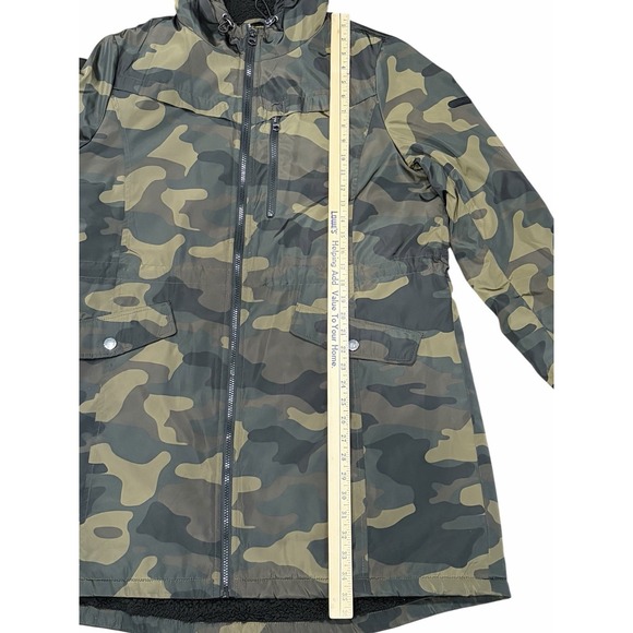 Lucky Brand Womens Anorak Jacket Parka Camo Hooded Lined Water Resistant XL - Picture 11 of 11